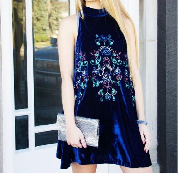 Free People Velvet Swing Dress - Picture 4 of 8